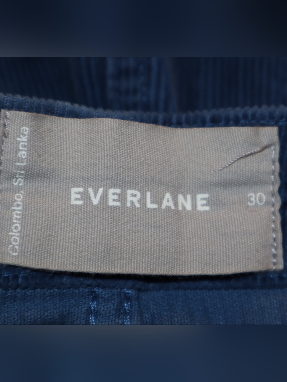 Everlane Skirt Womens  Baby Blue Button Front Corduroy Straight Pockets Midi 30 - Picture 9 of 11